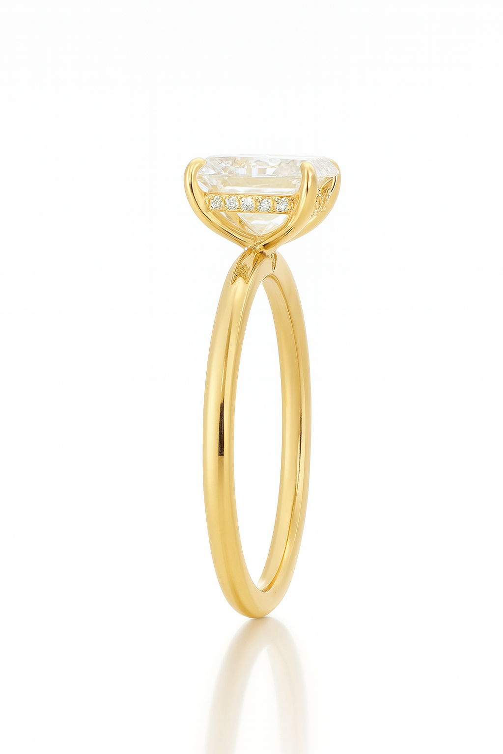 3.5ct Lab Diamond Hidden Halo Solitaire Engagement Ring