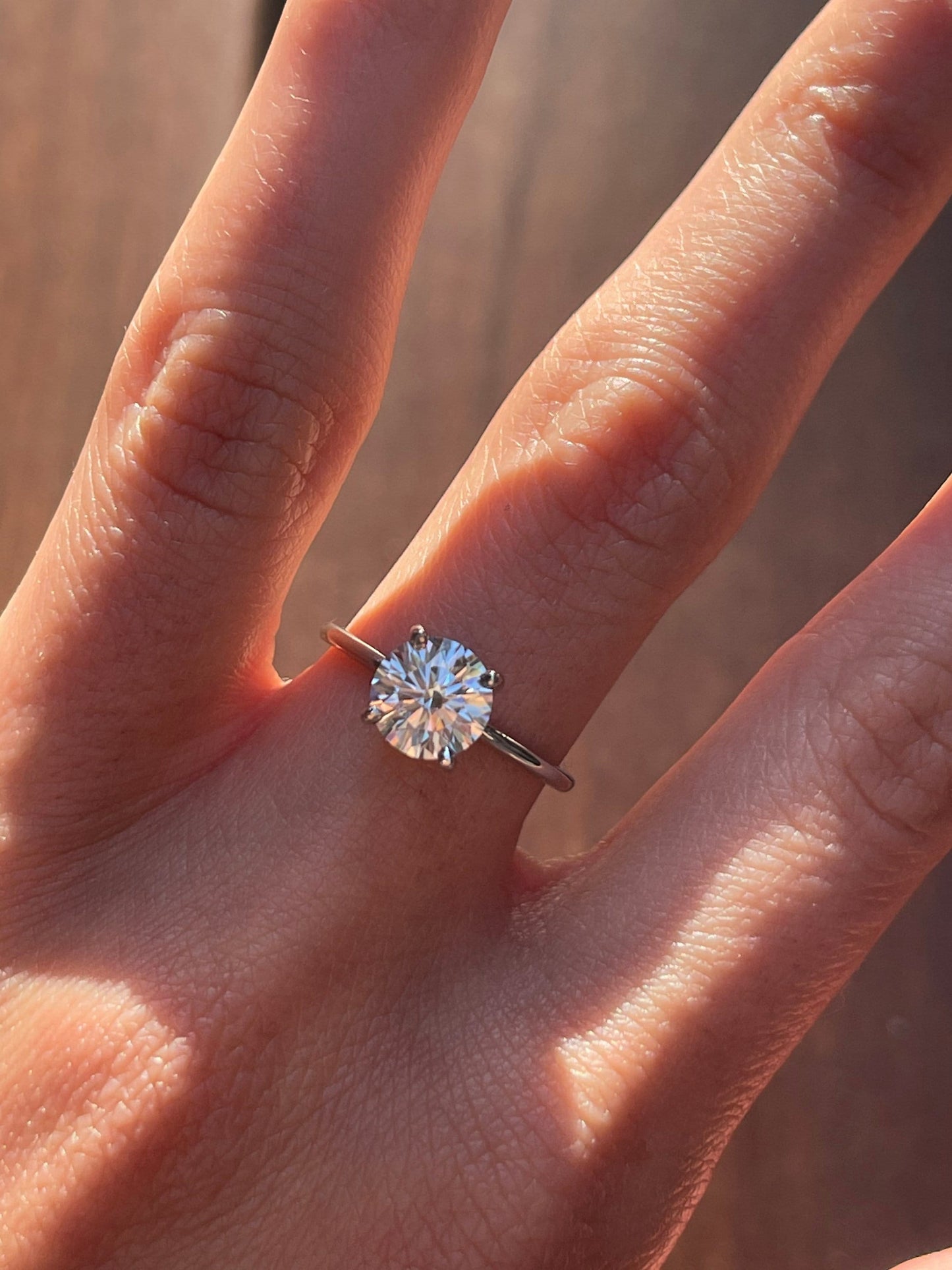 1.5Ct Round Cut Diamond Solitaire Engagement Ring in 14k Gold- Classic Engagement Ring