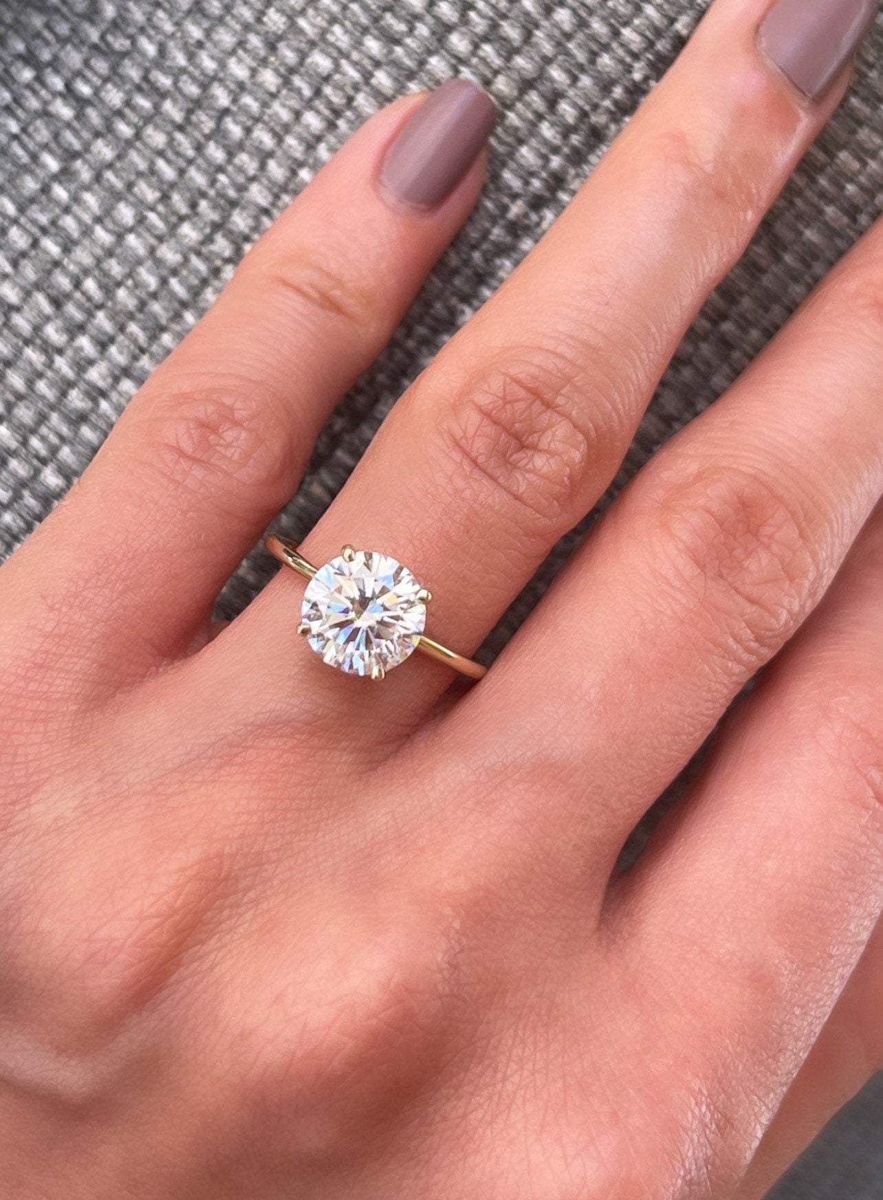 2Ct Round Cut Diamond Solitaire Engagement Ring in 14k Gold- Classic Engagement Ring