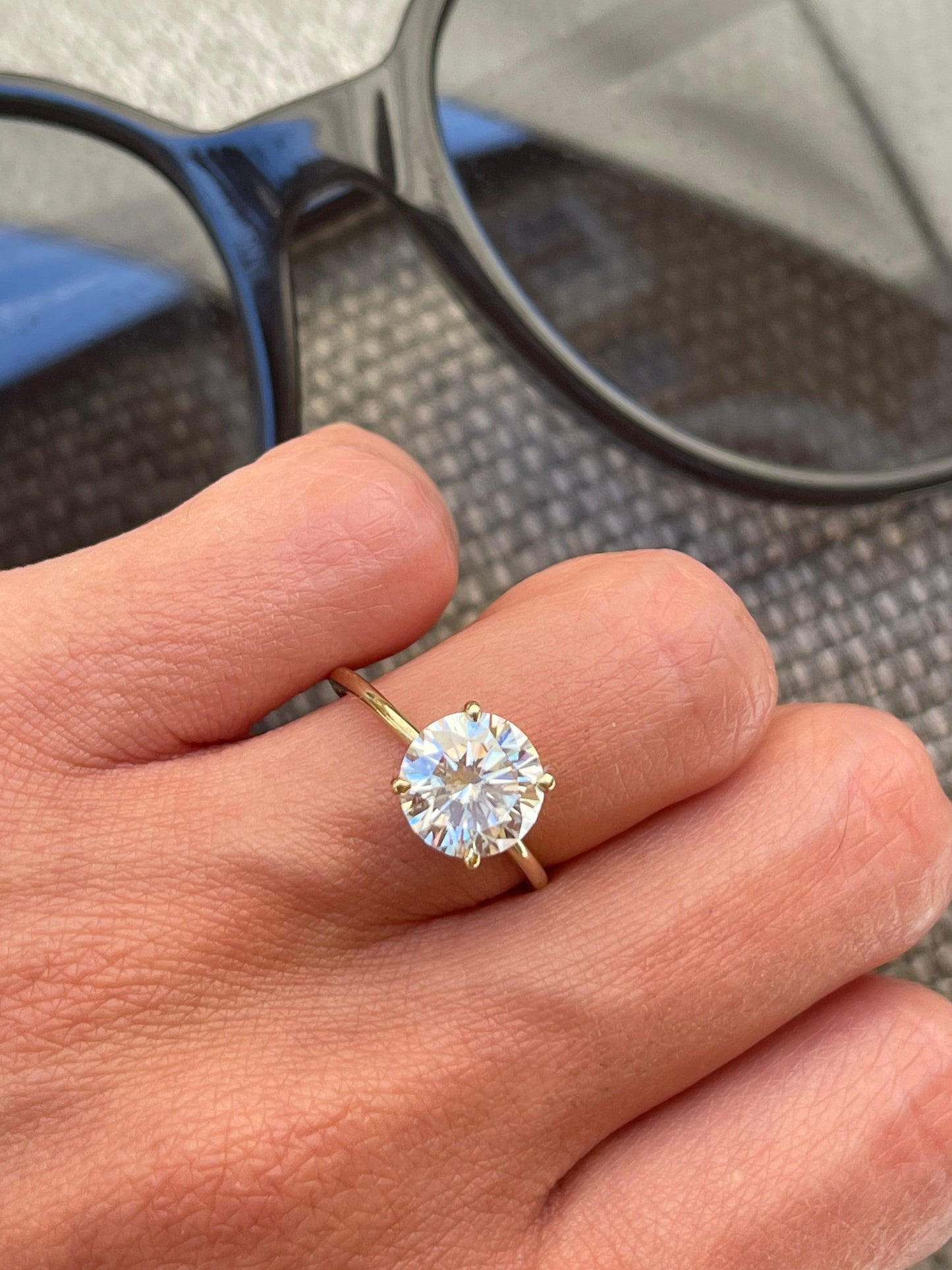 2Ct Round Cut Diamond Solitaire Engagement Ring in 14k Gold- Classic Engagement Ring