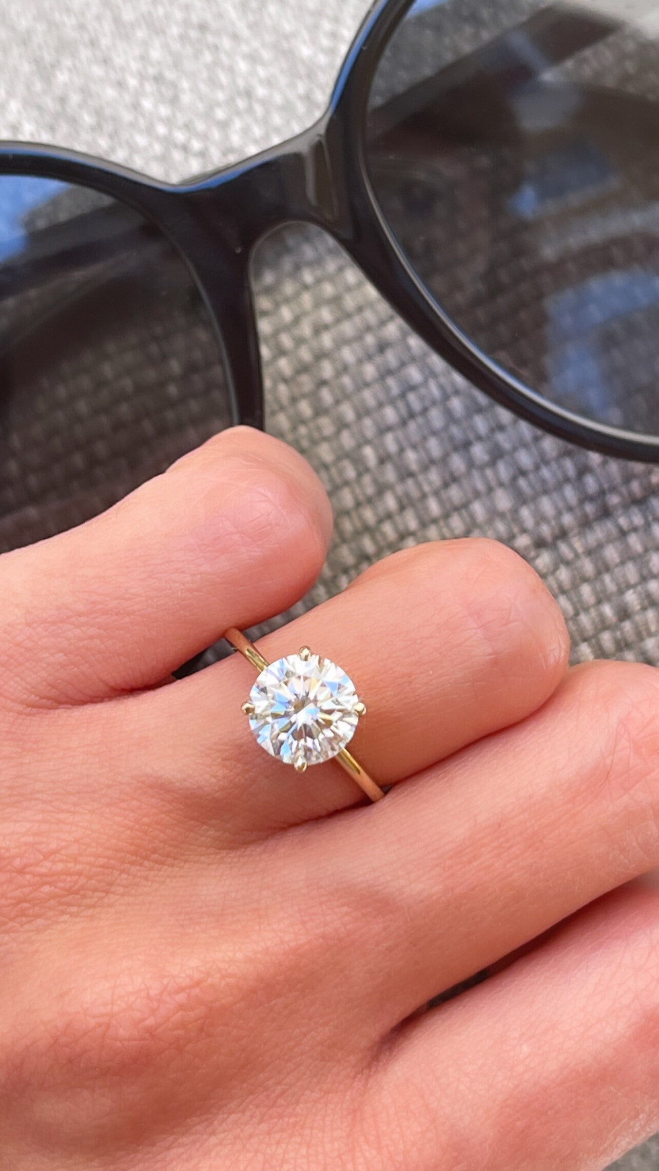 2Ct Round Cut Diamond Solitaire Engagement Ring in 14k Gold- Classic Engagement Ring