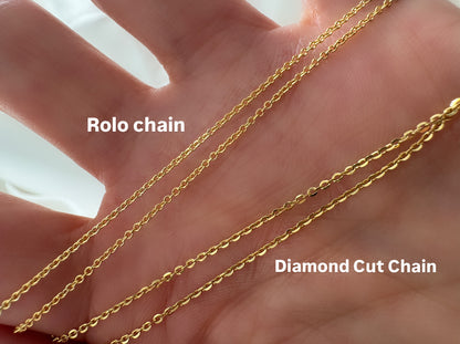 14k Solid Gold Bezel Set Diamond Necklace – Minimalist Floating Diamond Pendant