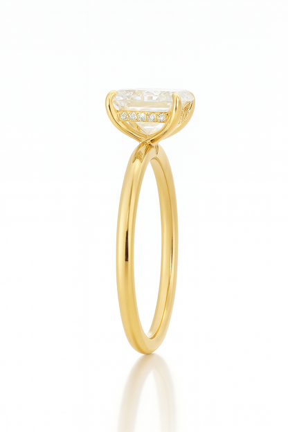 3.5ct Diamond Hidden Halo Solitaire Engagement Ring