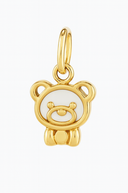 14k Solid Gold Mother of Pearl Charm Pendant | Heart & Animal Designs