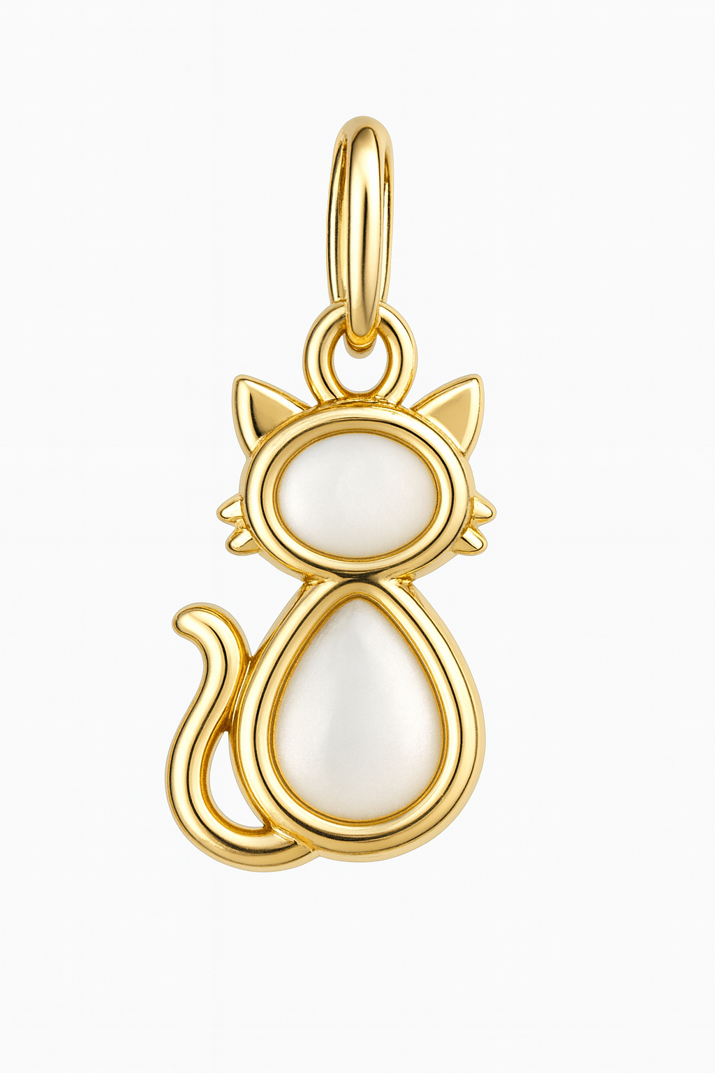 14k Solid Gold Mother of Pearl Charm Pendant | Heart & Animal Designs
