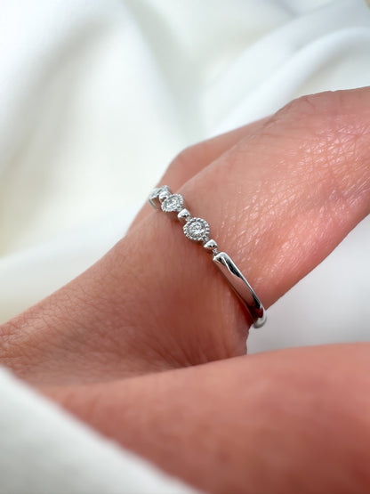 14k Solid Gold Natural Diamond Bezel Eternity Band