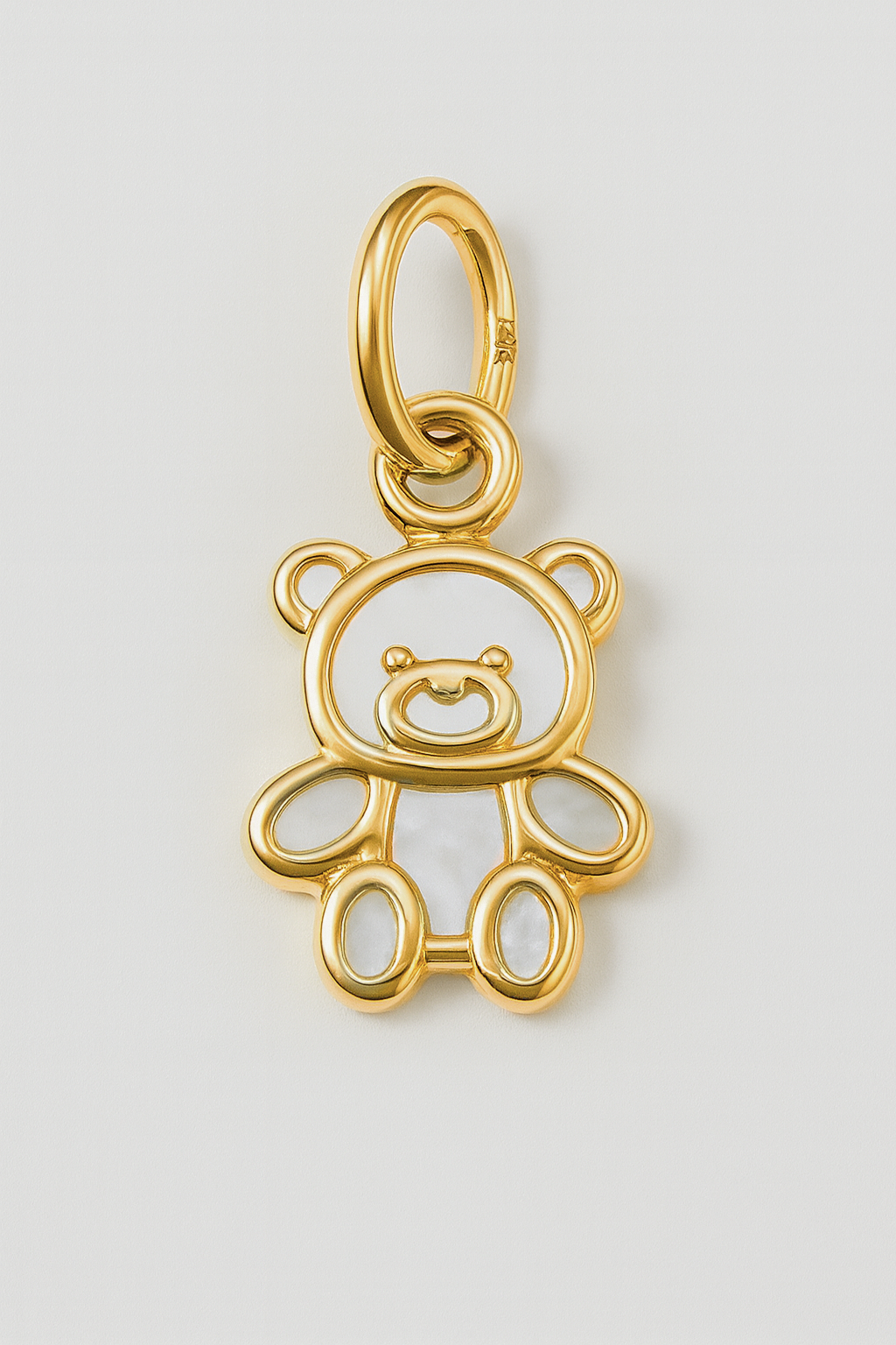 14k Solid Gold Mother of Pearl Charm Pendant | Heart & Animal Designs