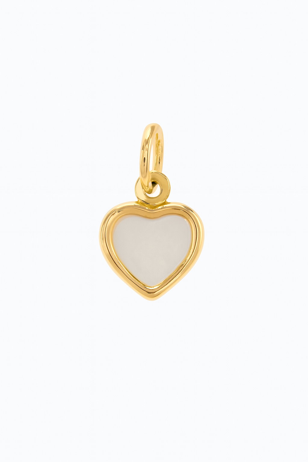 14k Solid Gold Mother of Pearl Charm Pendant | Heart & Animal Designs