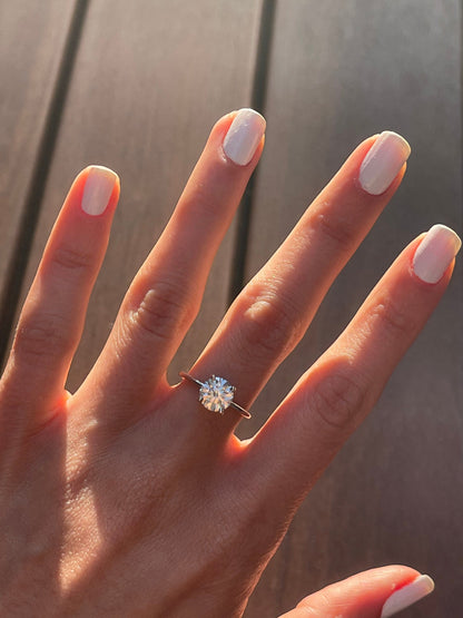 1.5Ct Round Cut Diamond Solitaire Engagement Ring in 14k Gold- Classic Engagement Ring