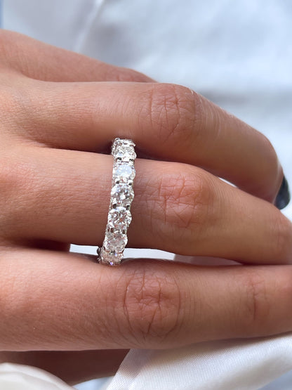 Full Eternity Round Cut Wedding Band in 14k Solid Gold