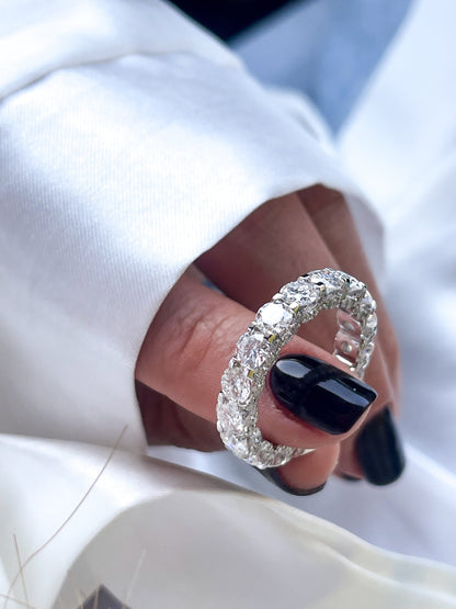 Full Eternity Round Cut Wedding Band in 14k Solid Gold