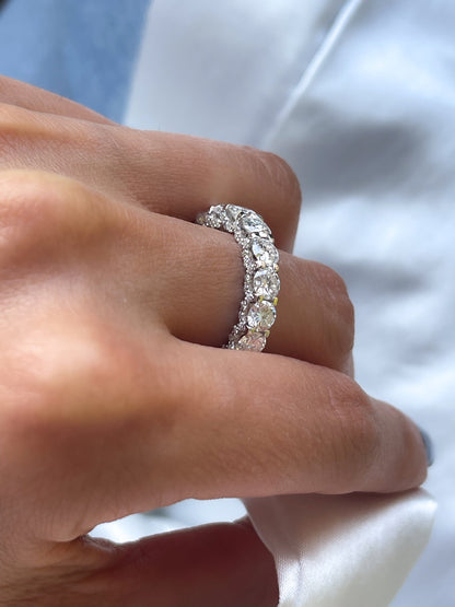 Full Eternity Round Cut Wedding Band in 14k Solid Gold